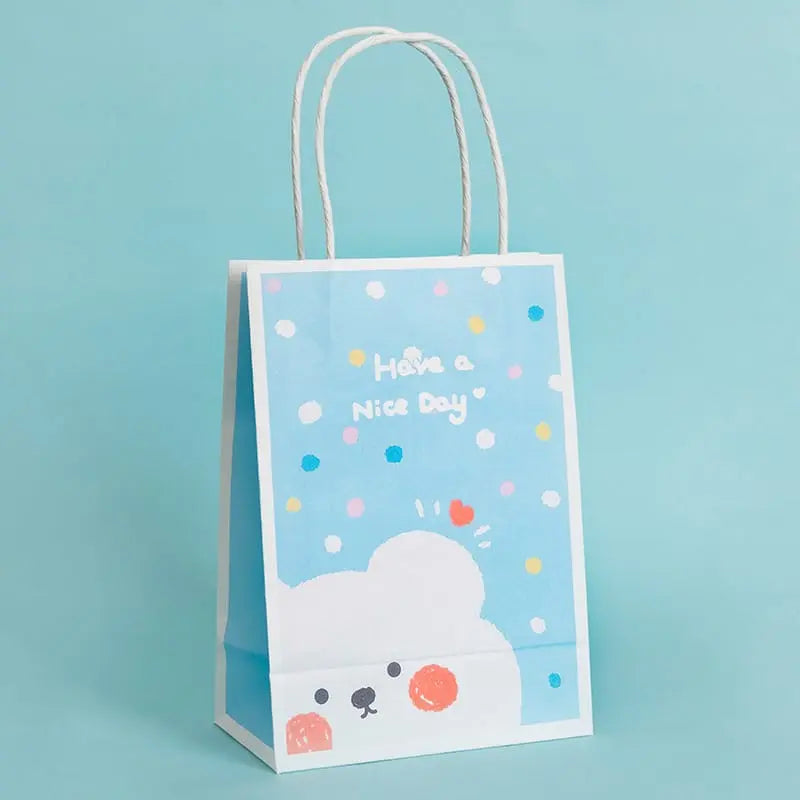 Blue Nice Day Bear Designed Gift Bag