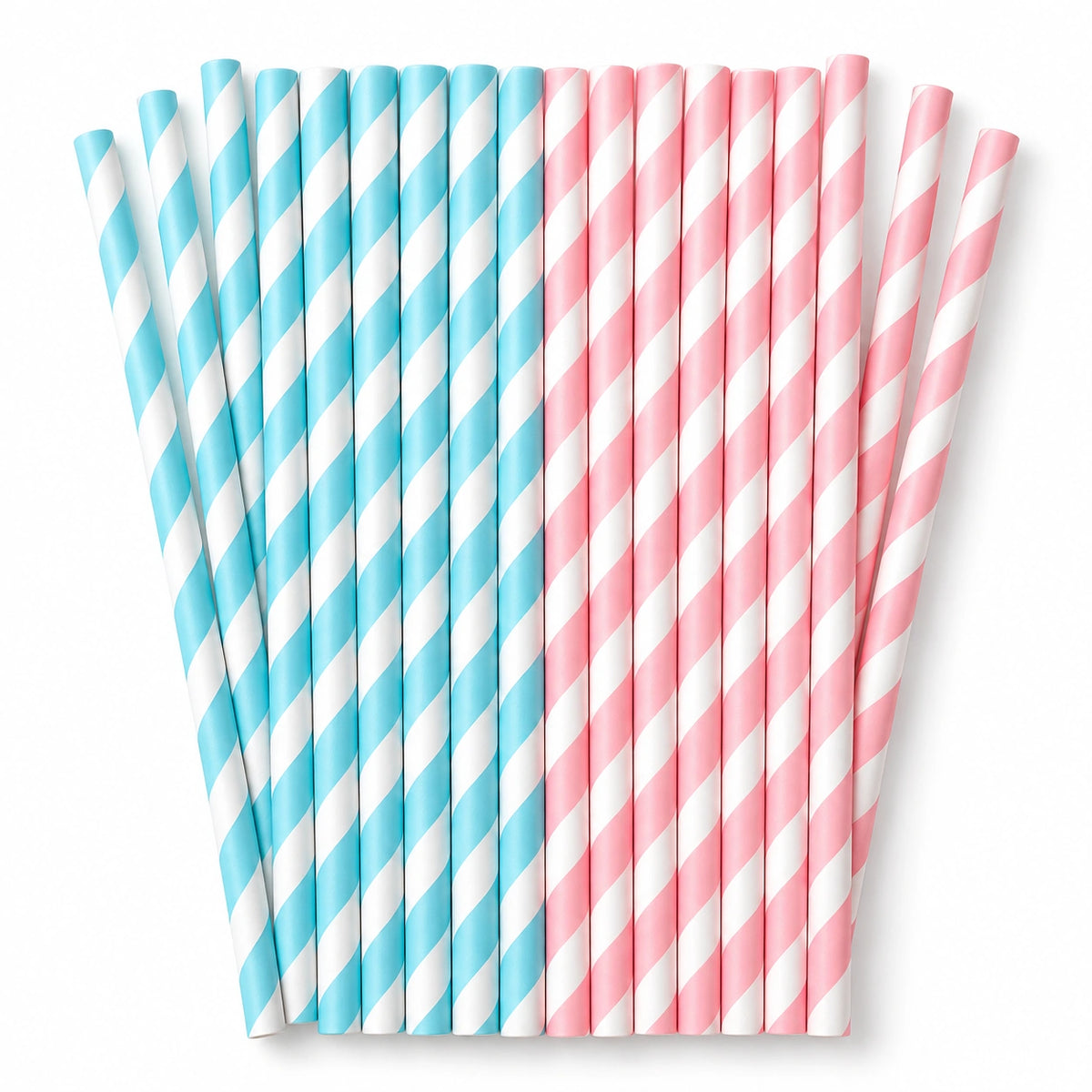 Blue and Pink Straws Pack of 16