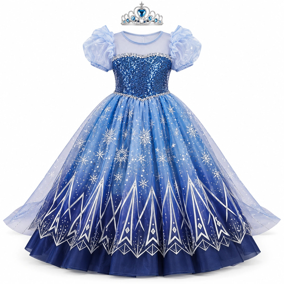 Blue Snowflake Princess Costume