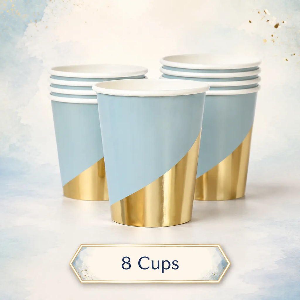Blue & Gold Geometric Party Set