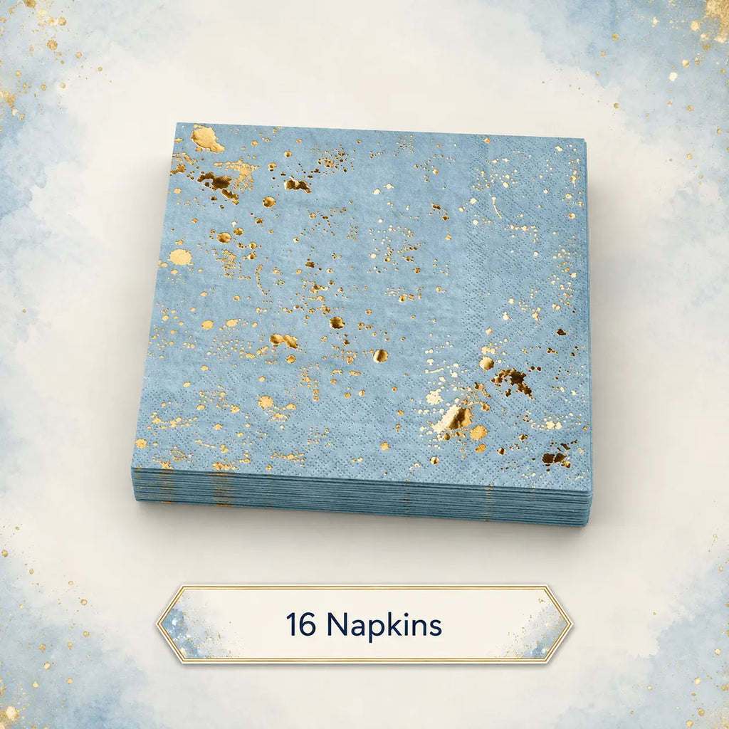Blue & Gold Geometric Party Set