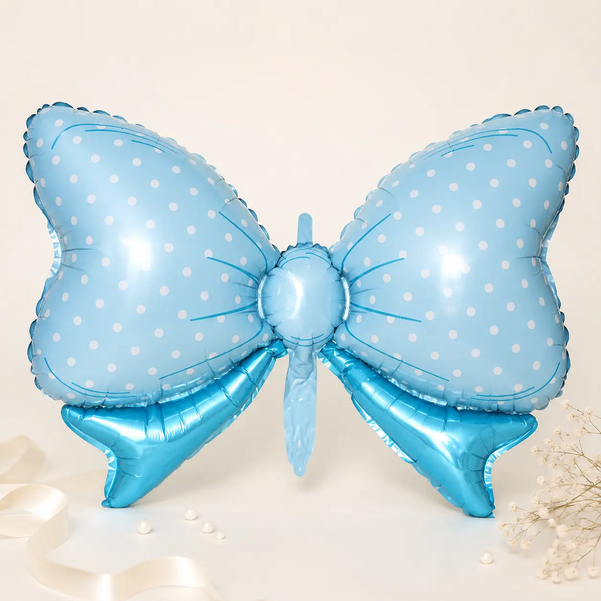 Blue Bow Foil Balloon