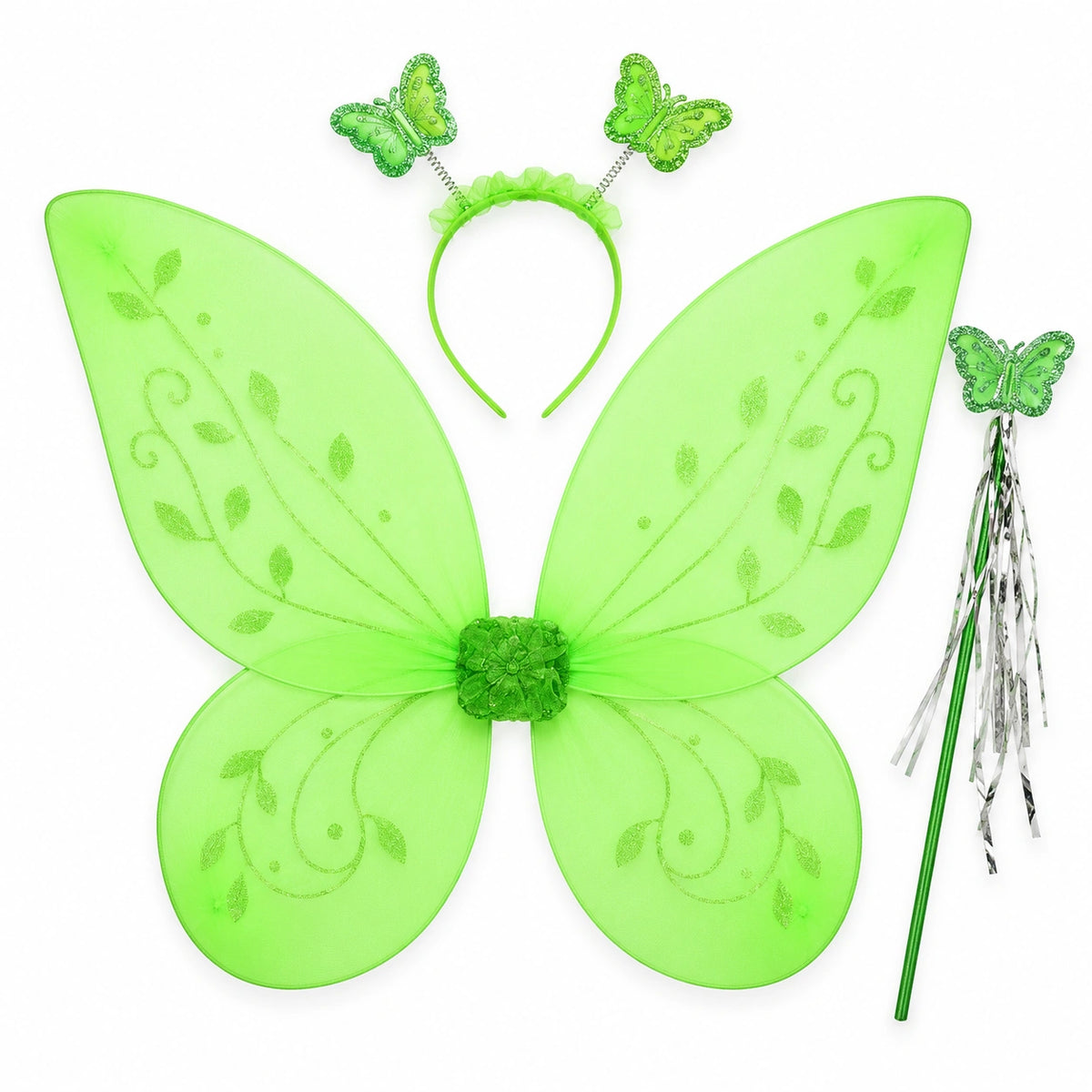 Butterfly Fairy Wings, Headband & Wand Set