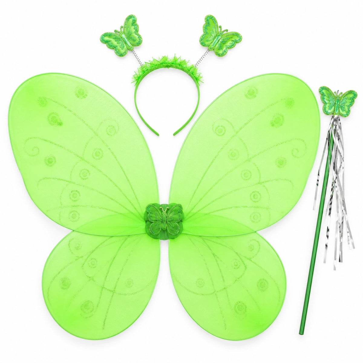 Butterfly Fairy Wings, Headband & Wand Set