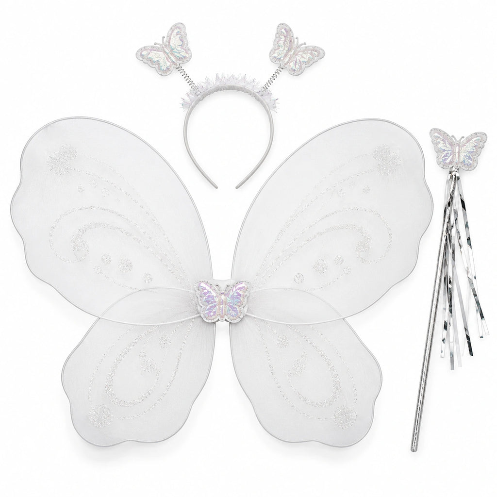 Butterfly Fairy Wings, Headband & Wand Set