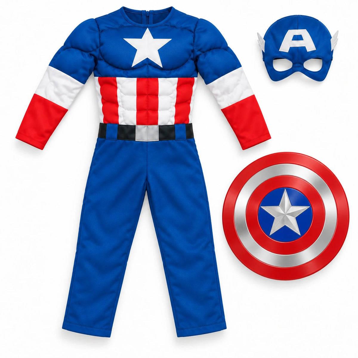 Captain America Padded Costume with Shield