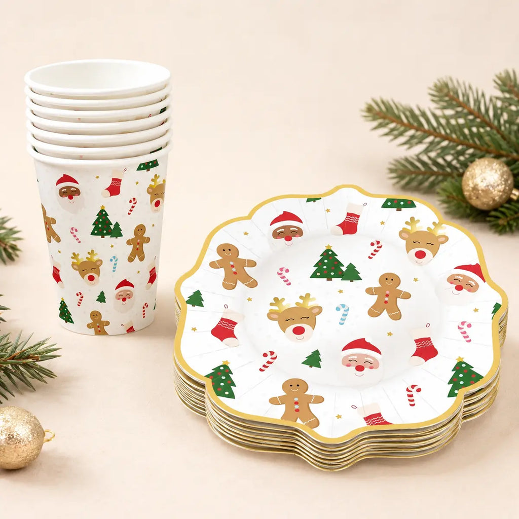 Christmas Characters Cups & Plates – Sets of 8