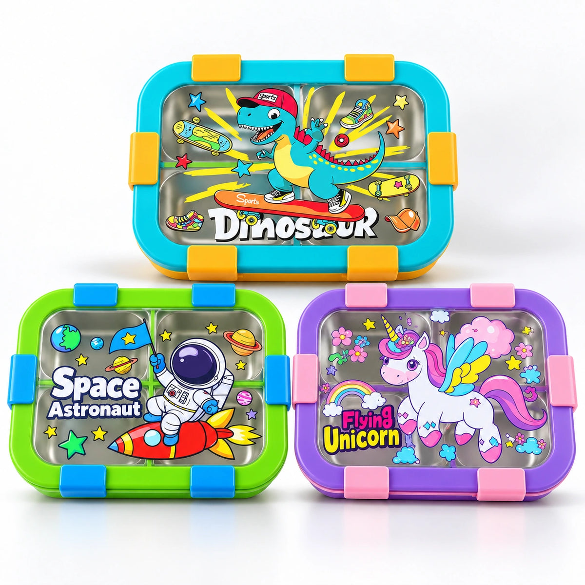 Kids Stainless Steel Compartment Lunch Box
