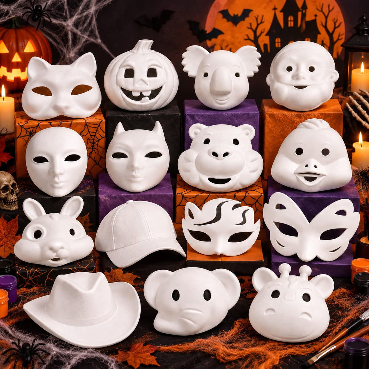 Paint Your Own Mask or Hat - 15 Designs