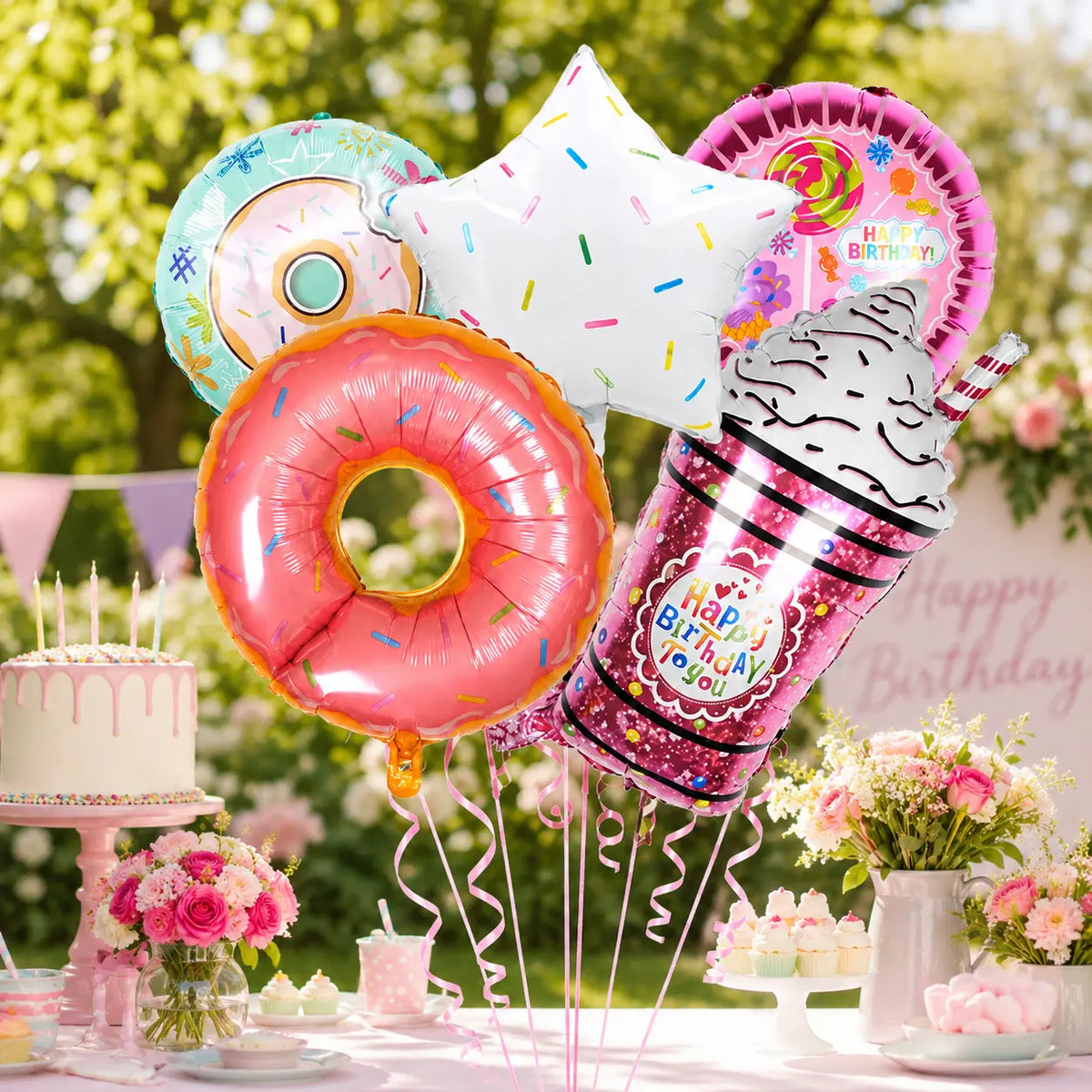 Sweet Treats Birthday Foil Balloon Set