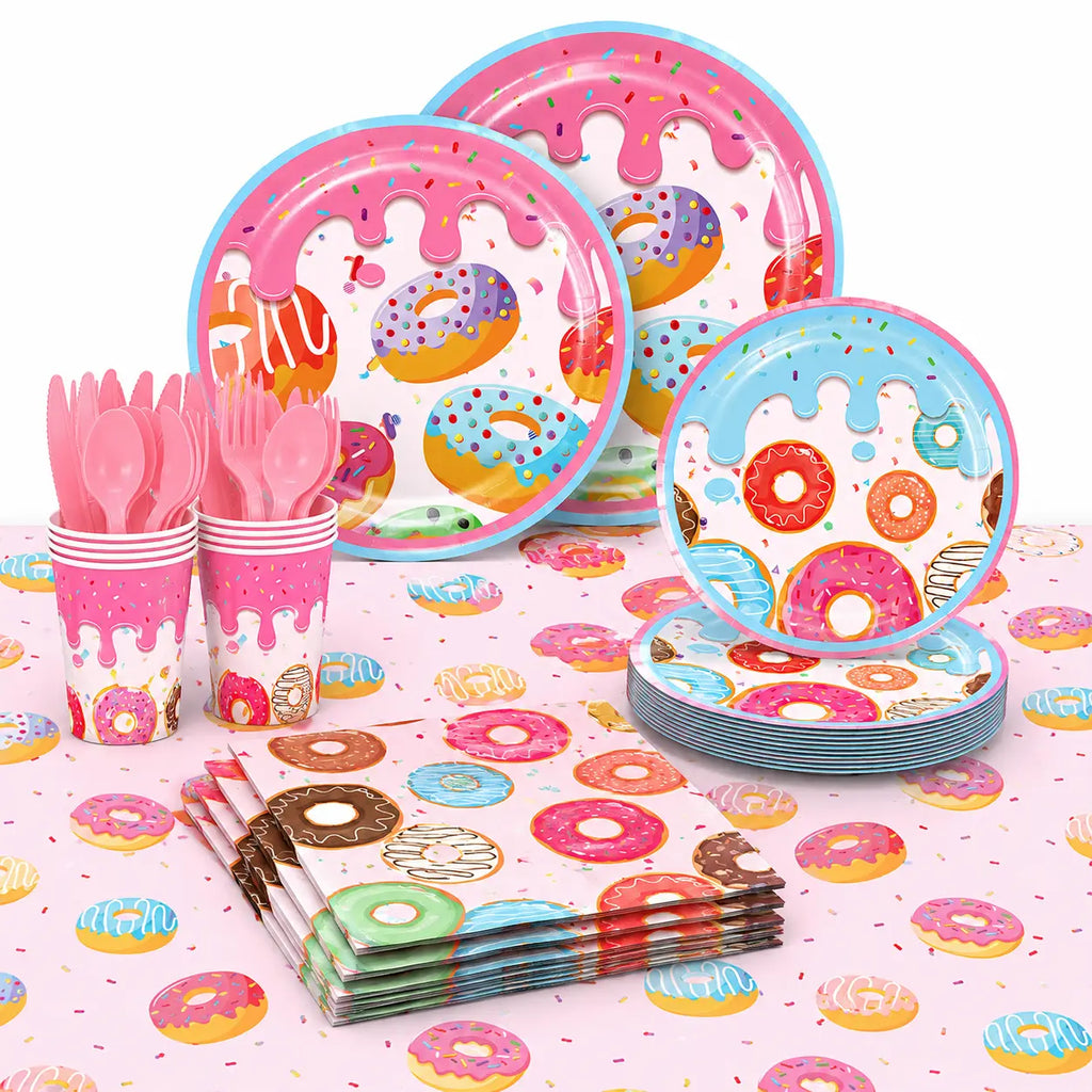 Donut Party Tableware - Complete Set or Individual Packs