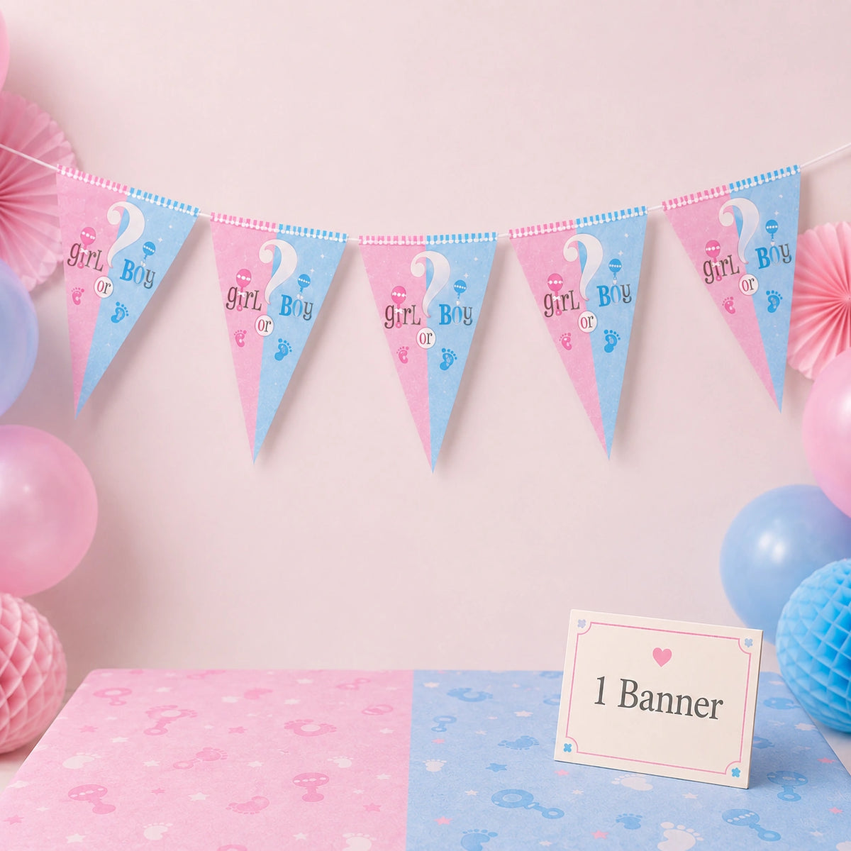 Pink & Blue Gender Reveal Party Set