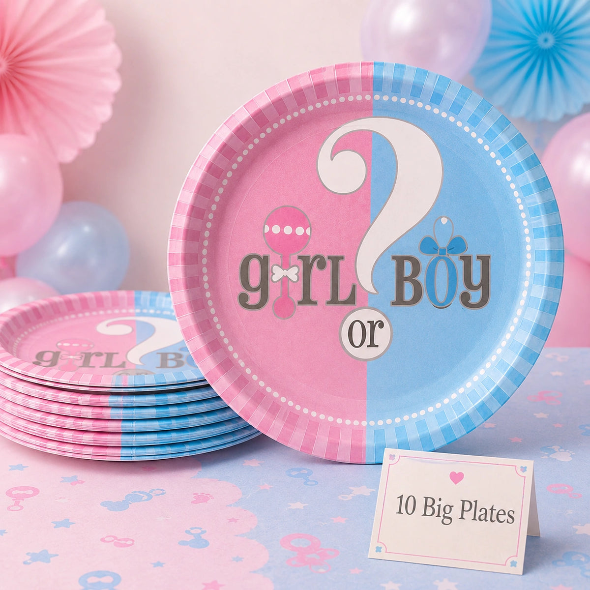 Pink & Blue Gender Reveal Party Set