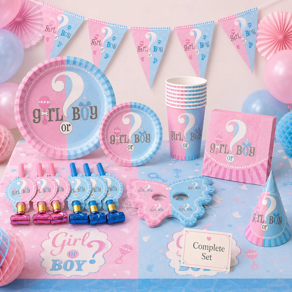 Pink & Blue Gender Reveal Party Set