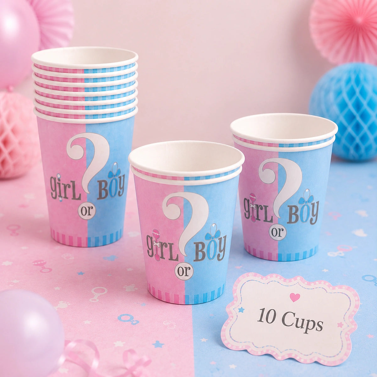 Pink & Blue Gender Reveal Party Set