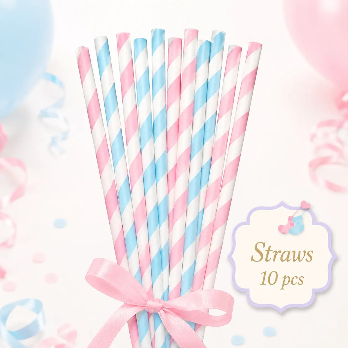 Boy or Girl Gold Gender Reveal Party Set