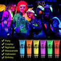 Glow in the Dark Body Paint - Set of 8