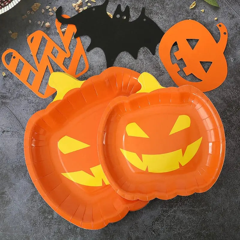 Halloween Pumpkin Plates – Sets of 8