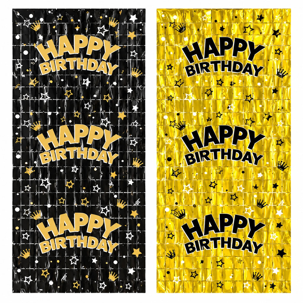 Happy Birthday Foil Backdrop 1×2m
