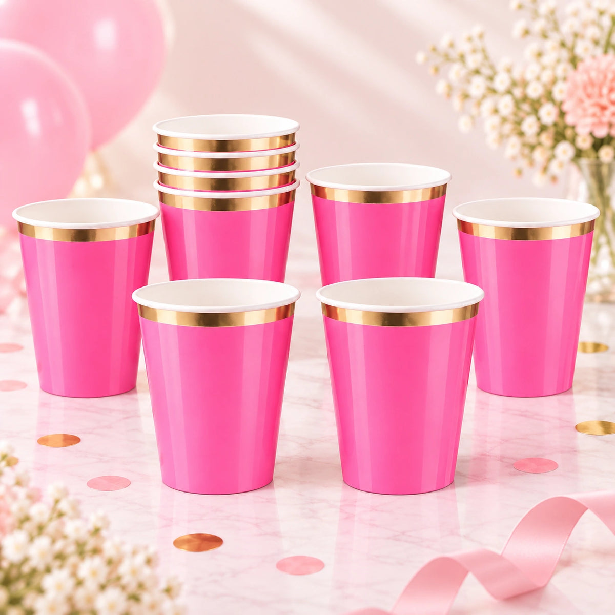 Solid Party Set Hot Pink