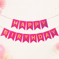 Hot Pink Happy Birthday Banner