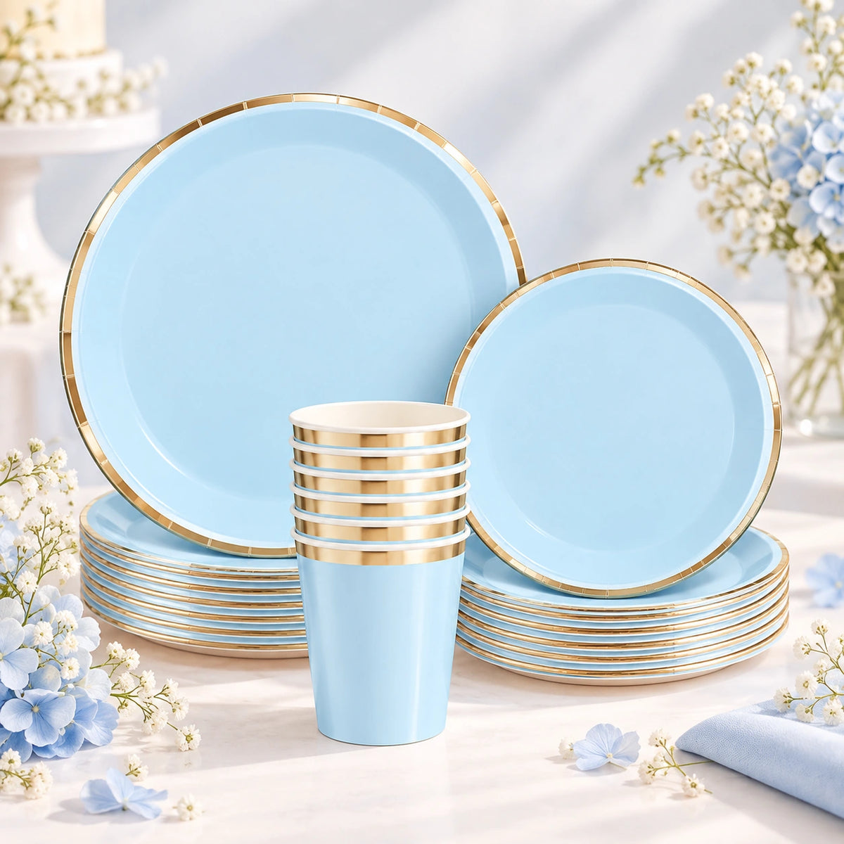 Solid Party Set Light Blue