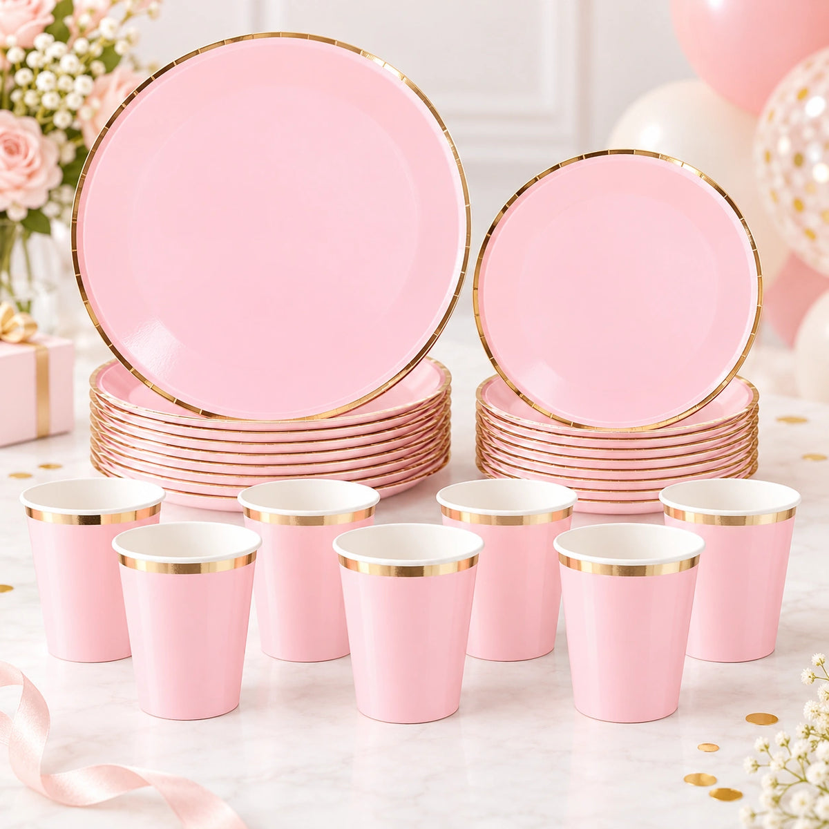 Solid Party Set Light Pink