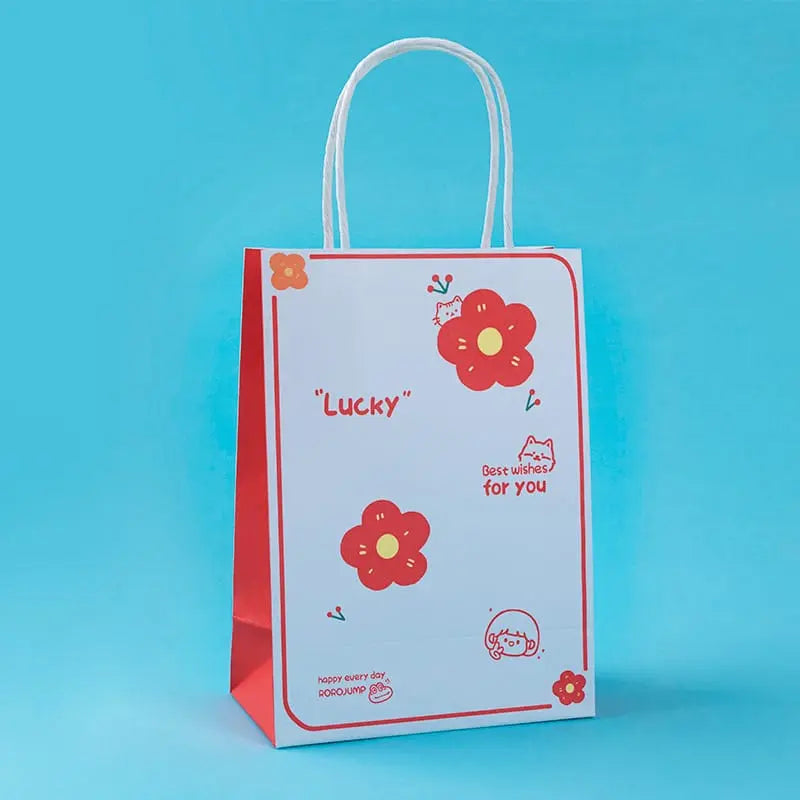 Lucky Red Flower Designed Gift Bag