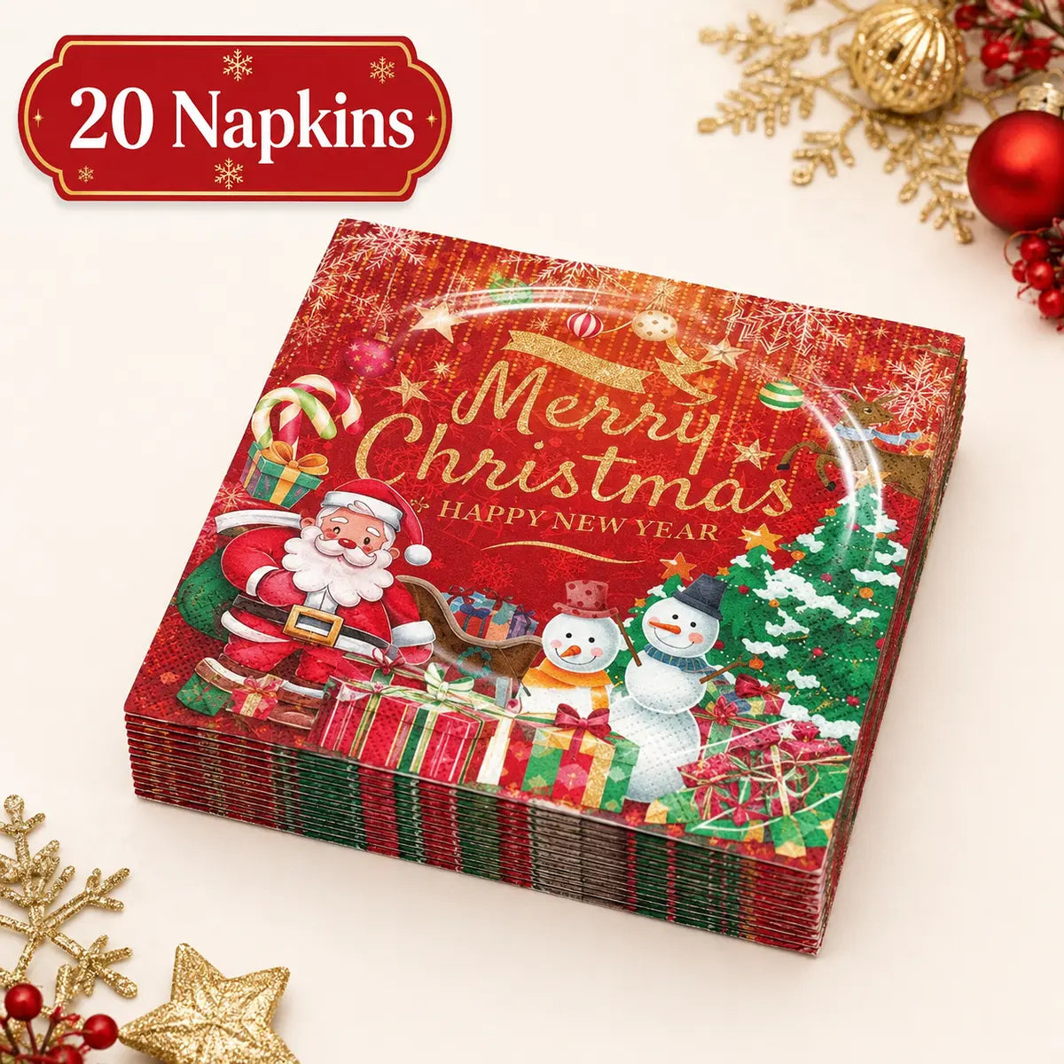 Merry Christmas Party Tableware Set