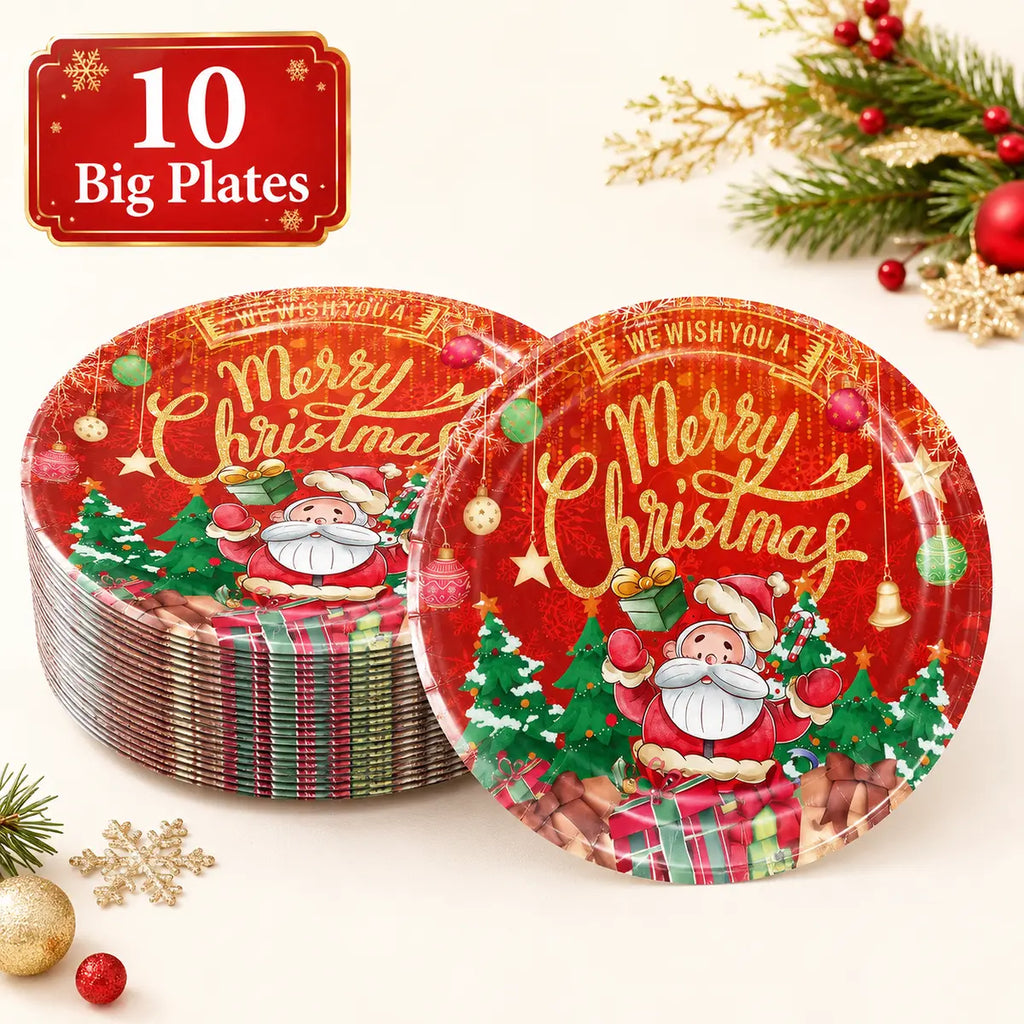 Merry Christmas Party Tableware Set
