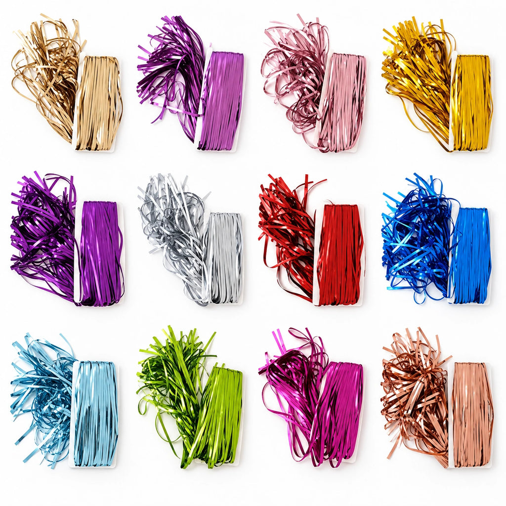 Metallic Fringe Curtain 1 × 2 m