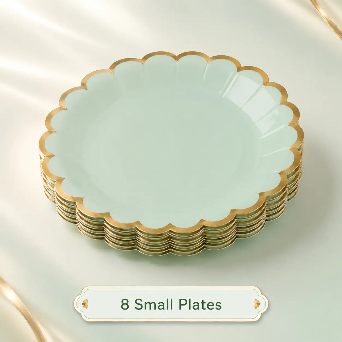 Mint Green Scalloped Party Set