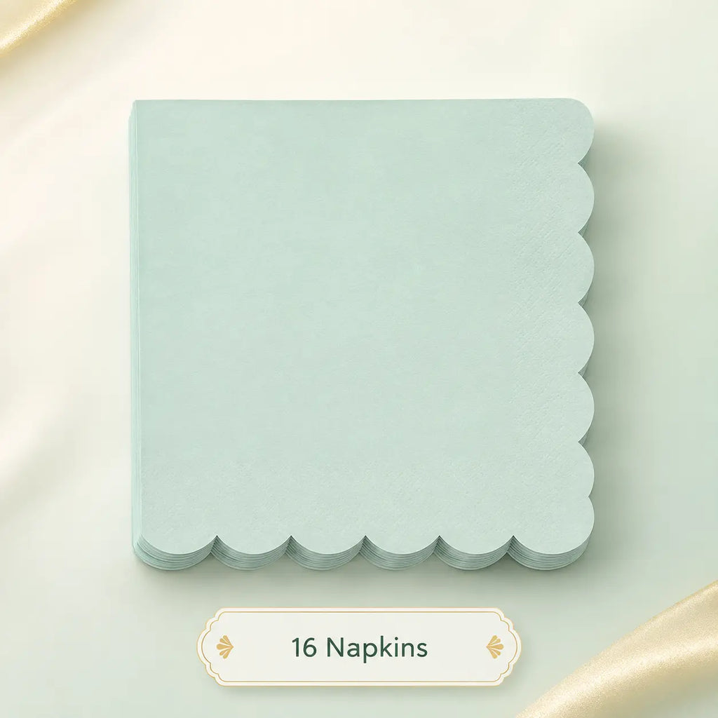 Mint Green Scalloped Party Set