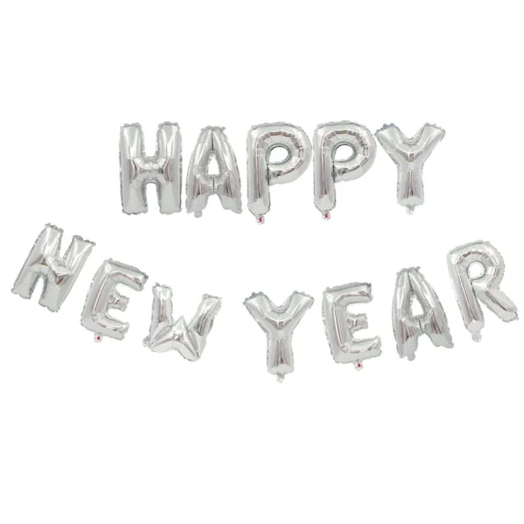 Happy New Year Balloon Banner