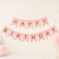 Pastel Pink Happy Birthday Banner