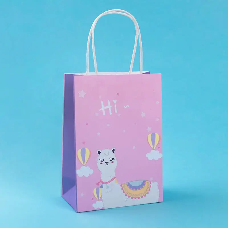 Pink Llama Designed Gift Bag
