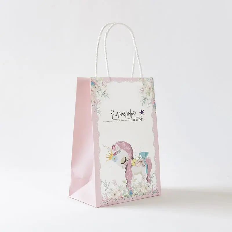 Pink Unicorn Designed Gift Bag