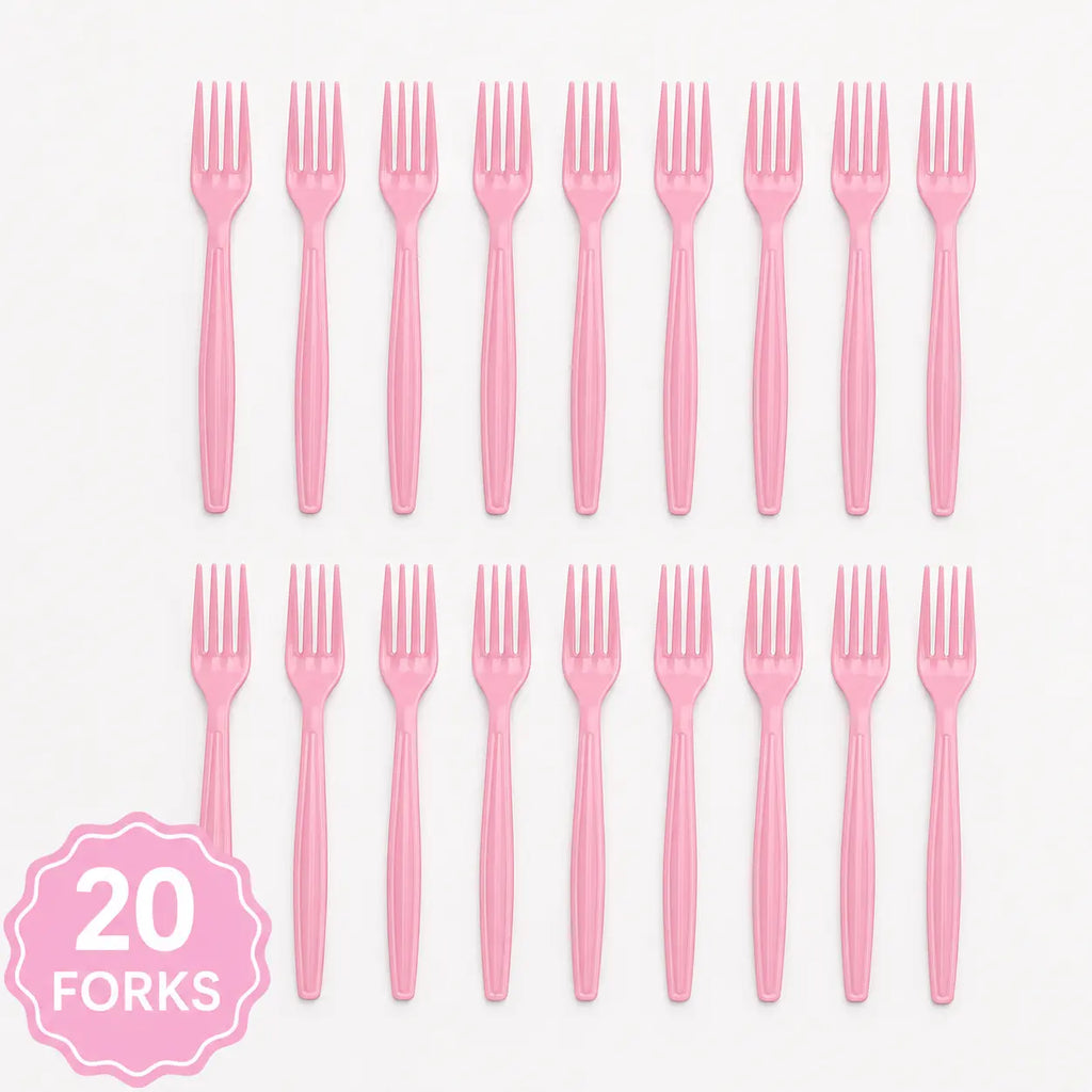 Plastic Classic Light Pink Party Set