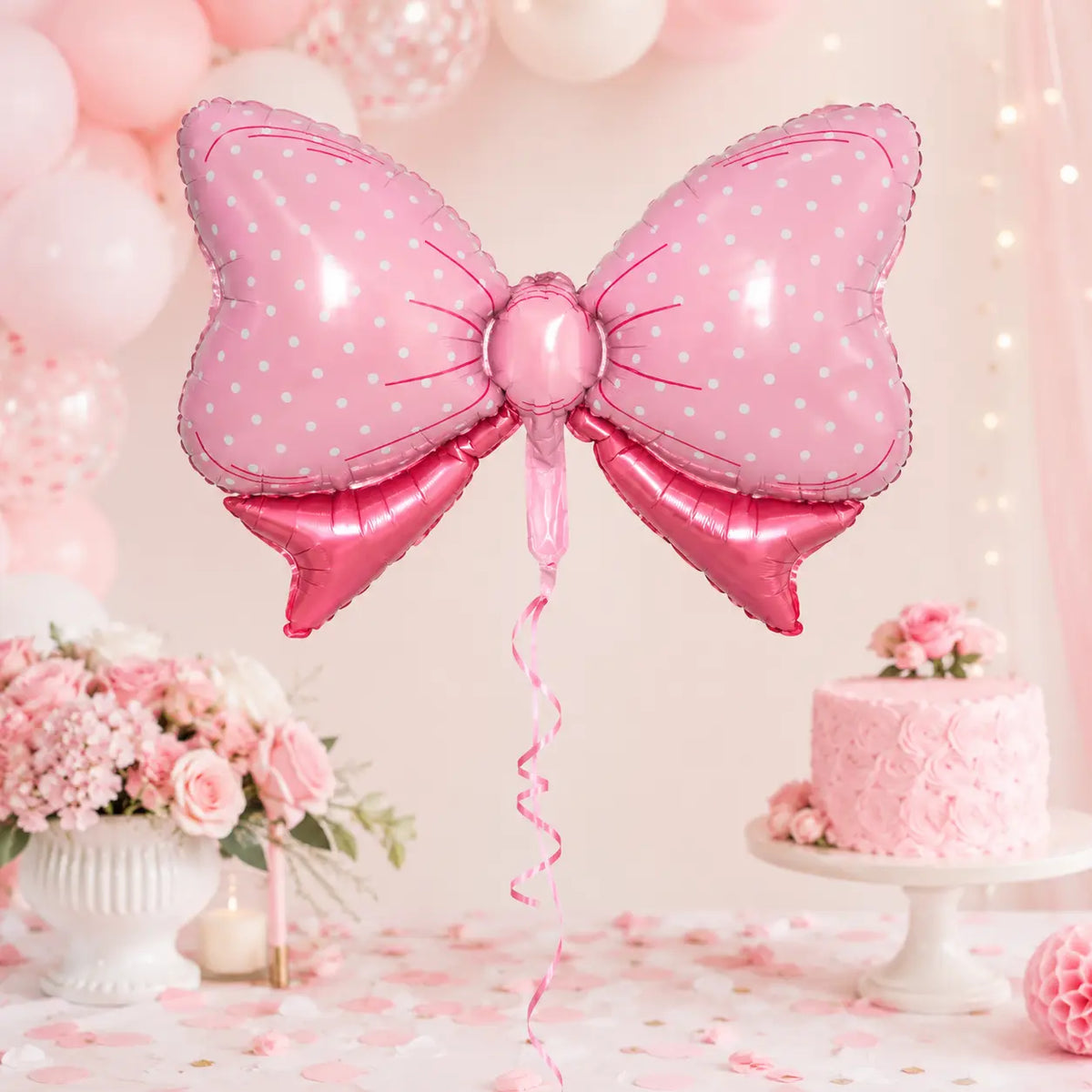 Pink Bow Foil Balloon
