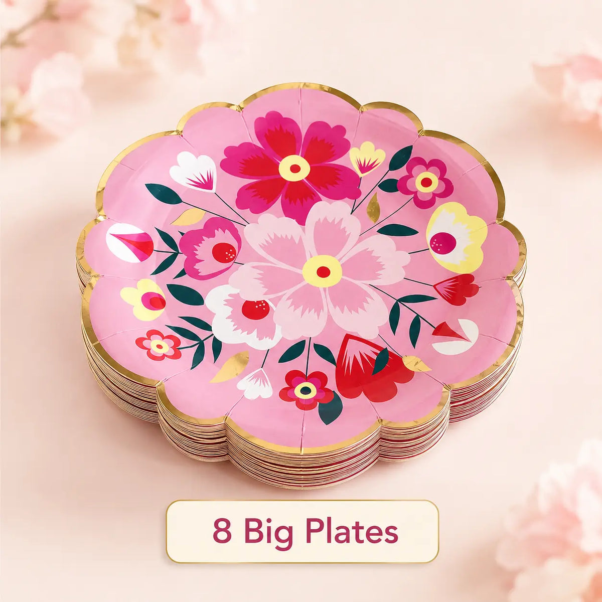Pink Floral Party Set