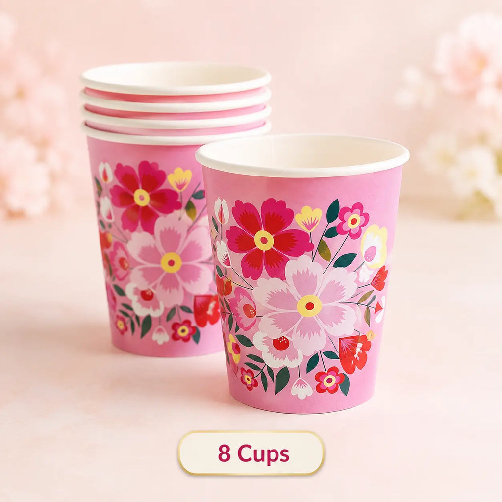 Pink Floral Party Set