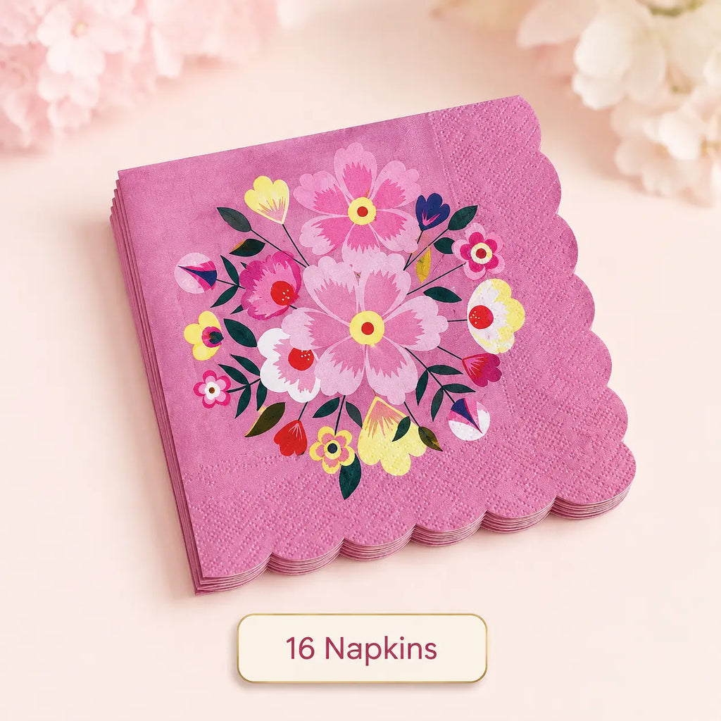 Pink Floral Party Set