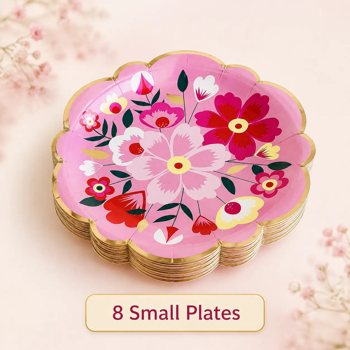 Pink Floral Party Set