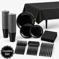 Plastic Classic Black Party Set
