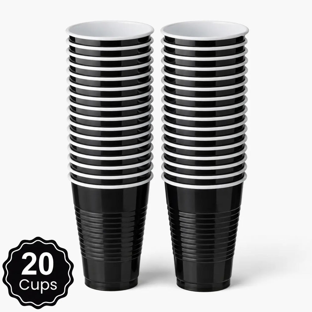Plastic Classic Black Party Set