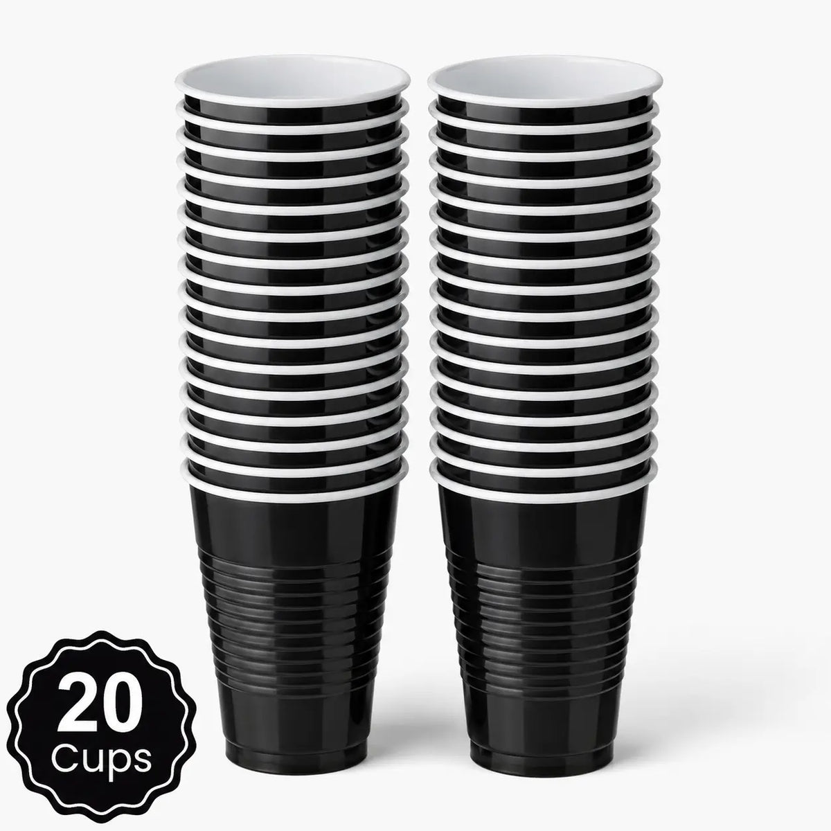 Plastic Classic Black Party Set
