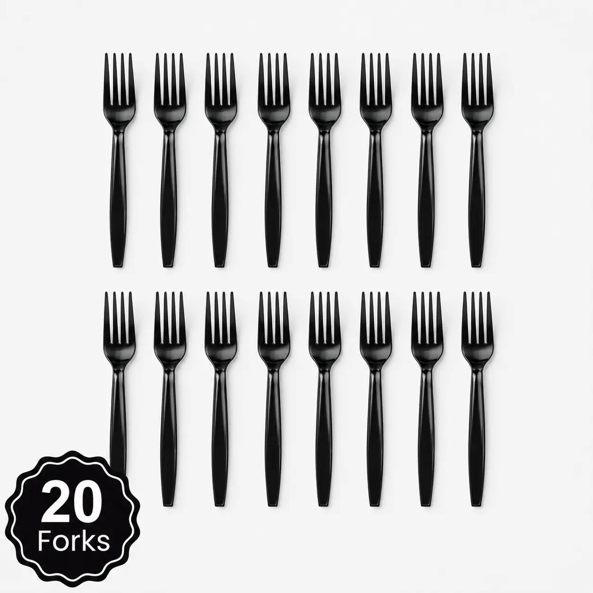 Plastic Classic Black Party Set