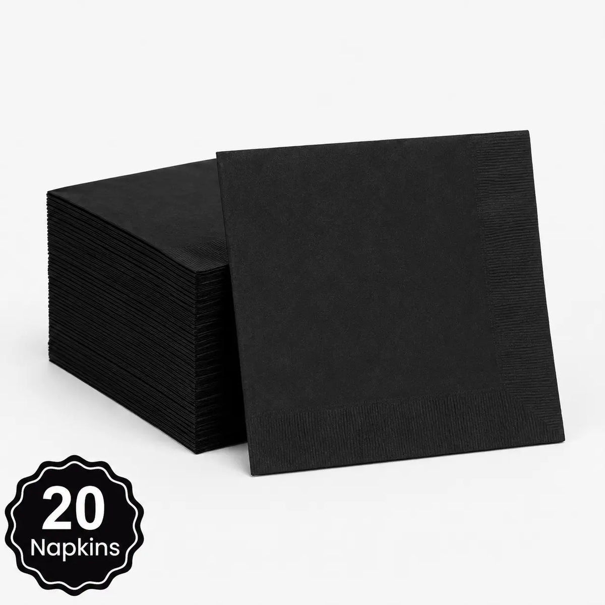 Plastic Classic Black Party Set
