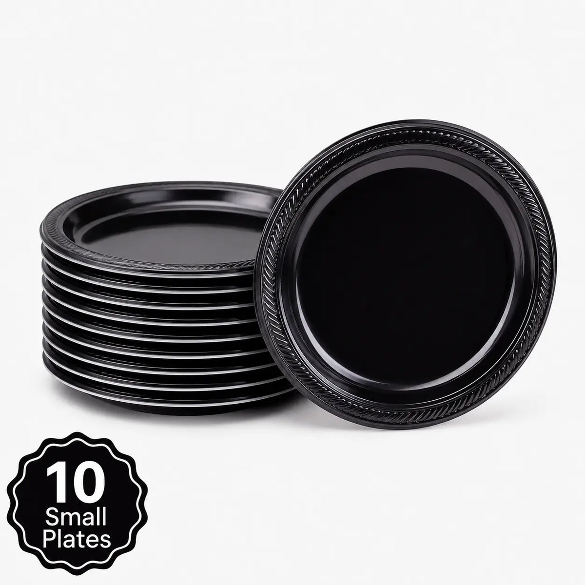 Plastic Classic Black Party Set