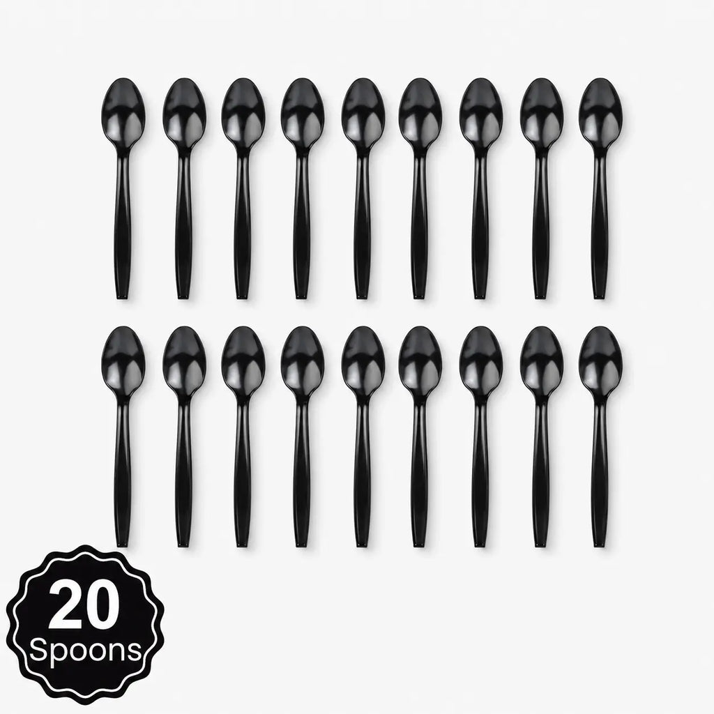 Plastic Classic Black Party Set